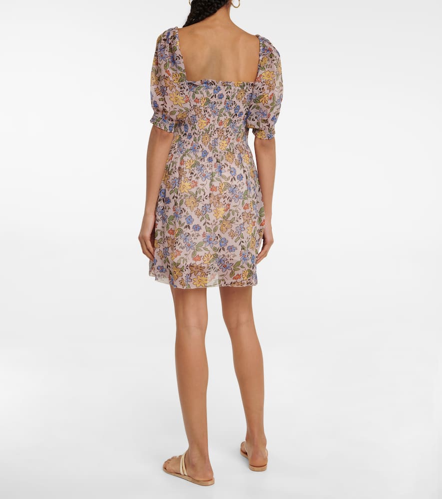 Velvet Estelle floral crêpe minidress