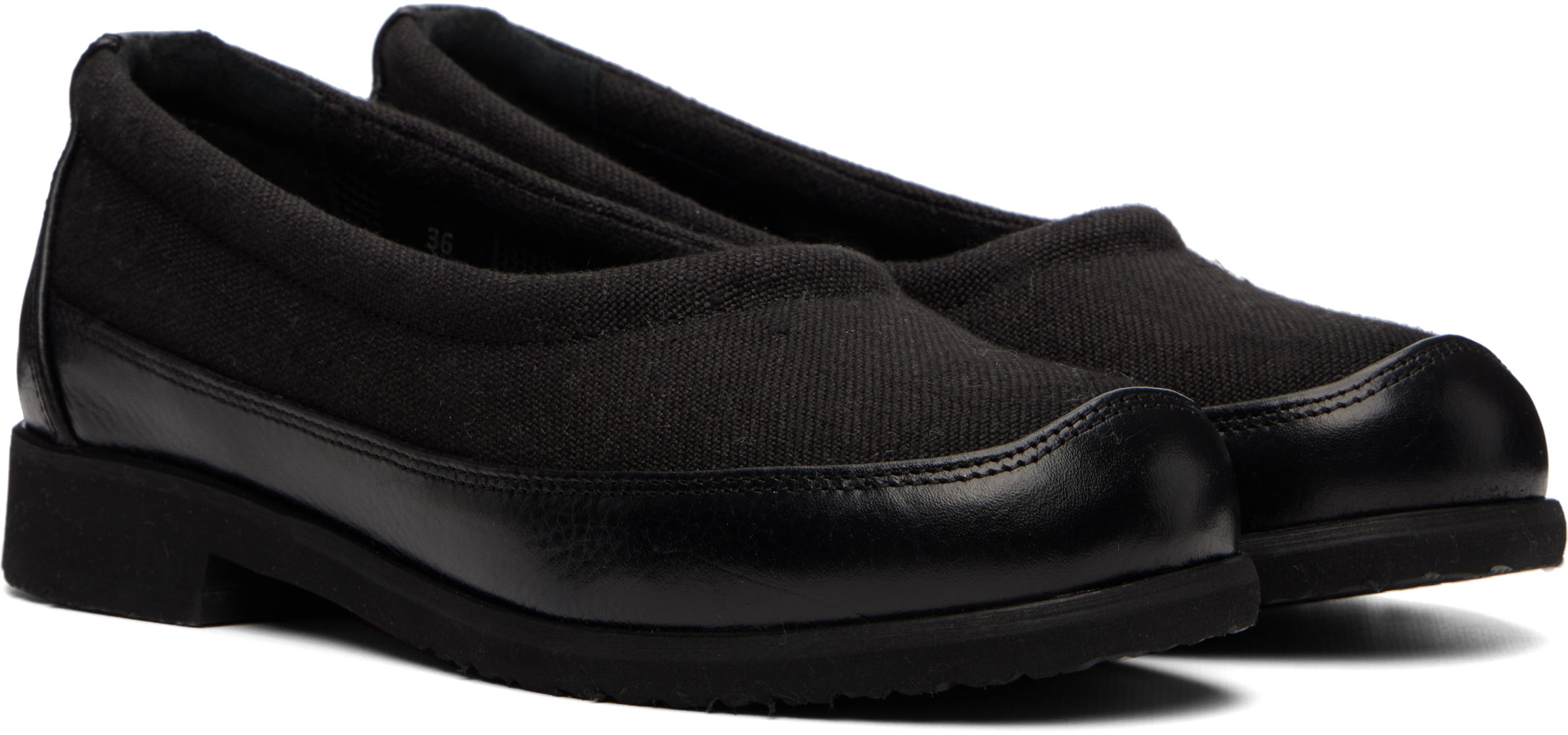 Black Bohemian Slipper Flats