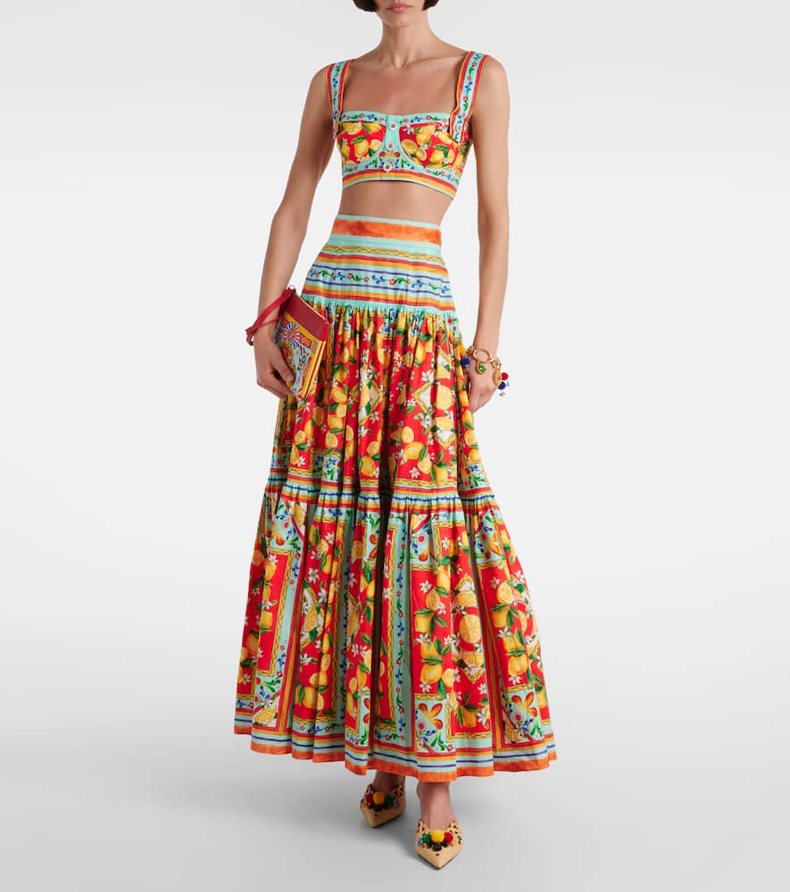 Printed bra top