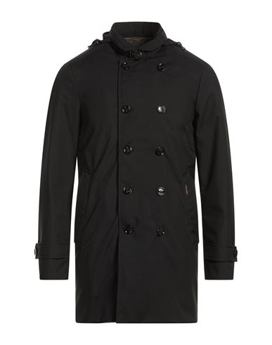 Man Overcoat & Trench Coat Black Size 34 Polyester