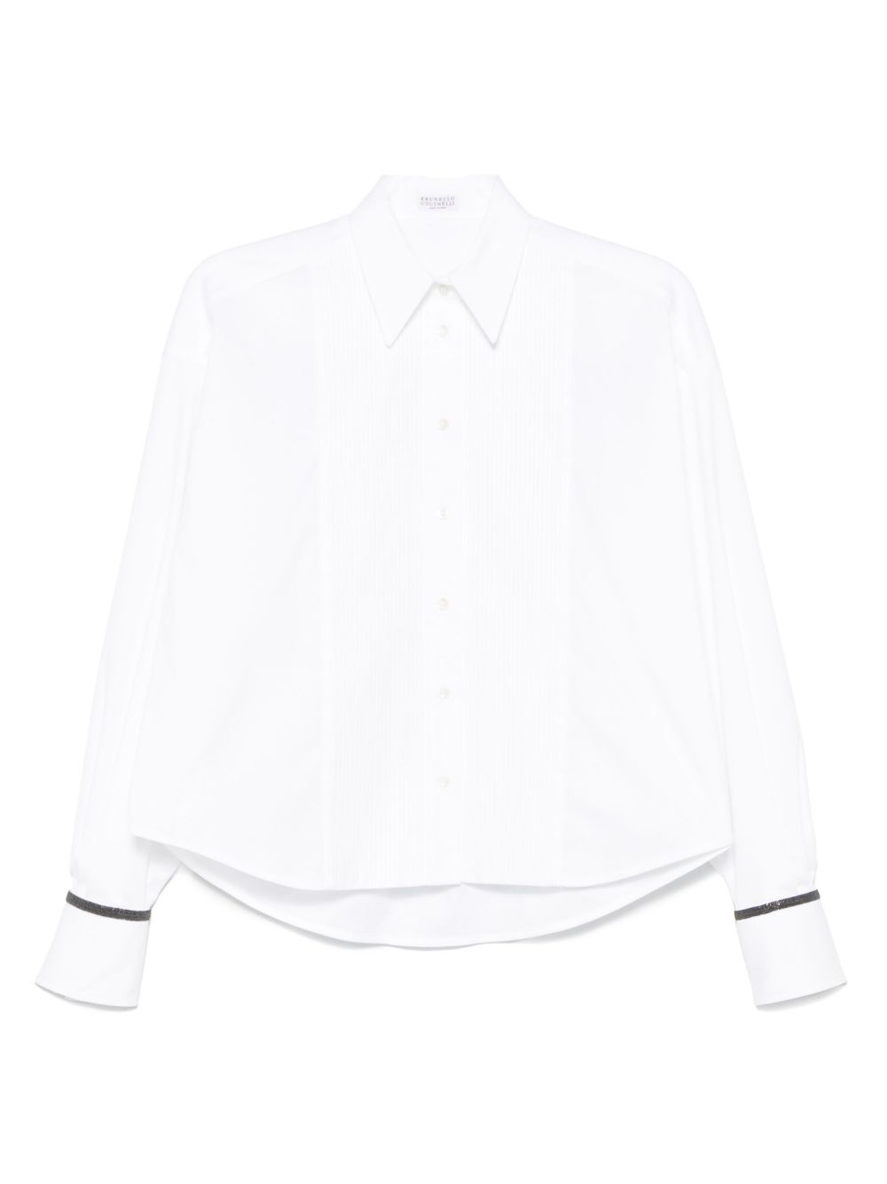 Brunello Cucinelli pintuck-detailed shirt - White