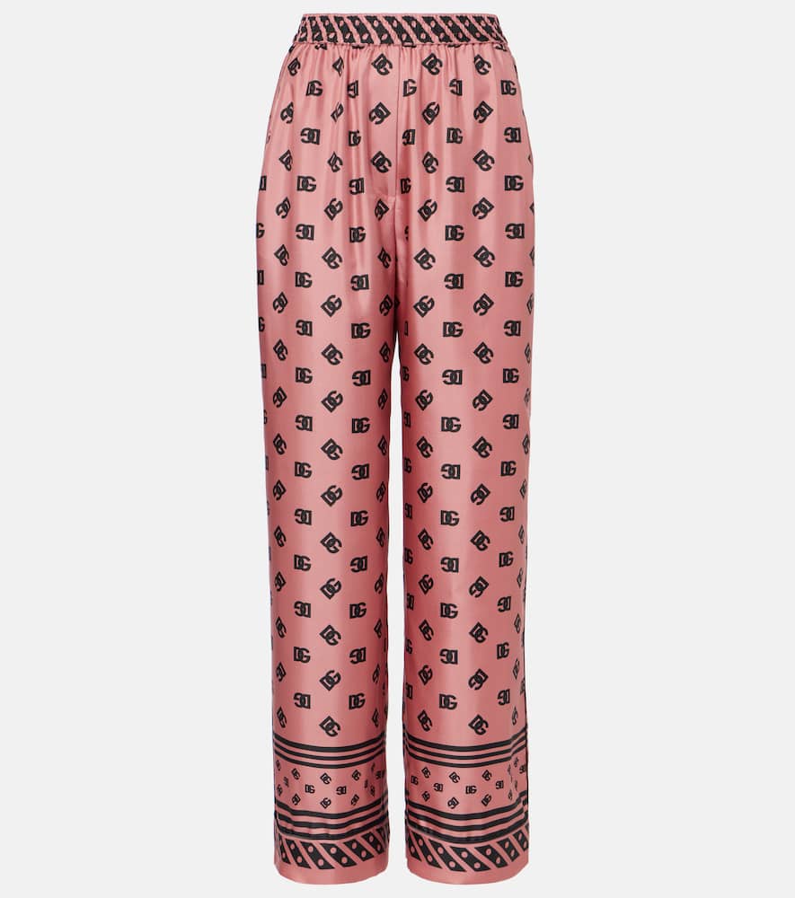 DG silk satin palazzo pants