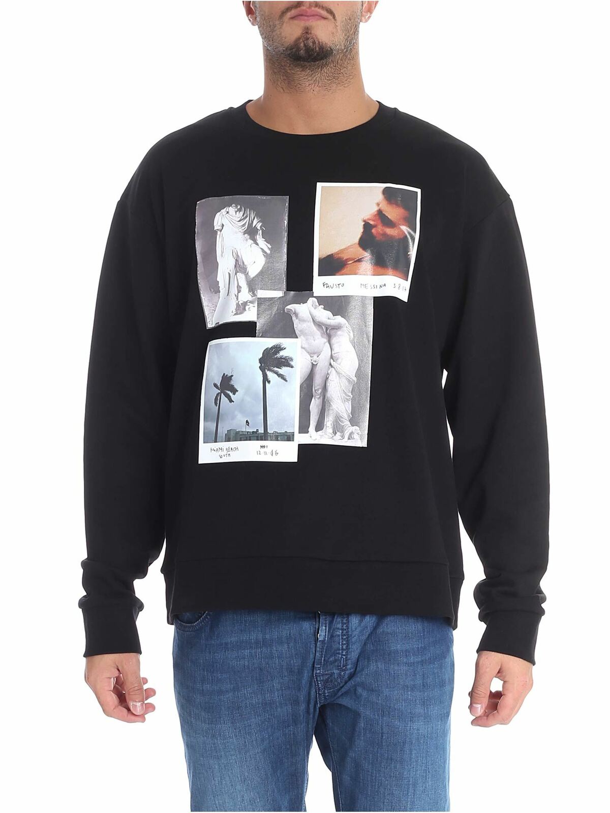 Black printed sweatshirt
