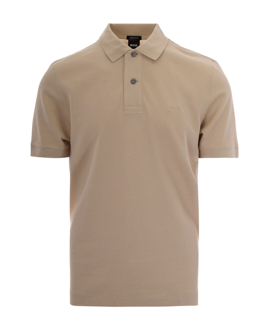 Natural Solid Shirt Collar Polo