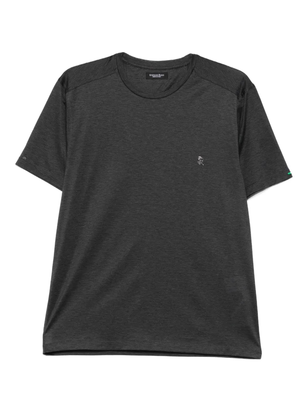 Embroidered-Logo Cotton T-Shirt — Charcoal