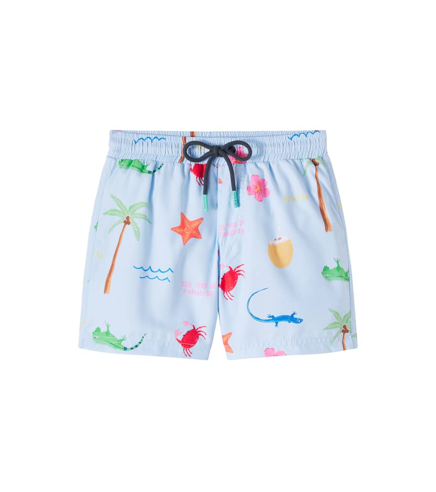 Printed swim trunks