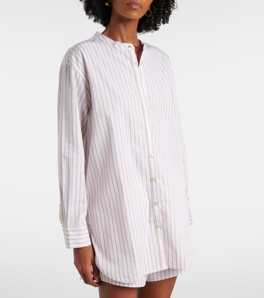Yoshi striped cotton-blend shirt