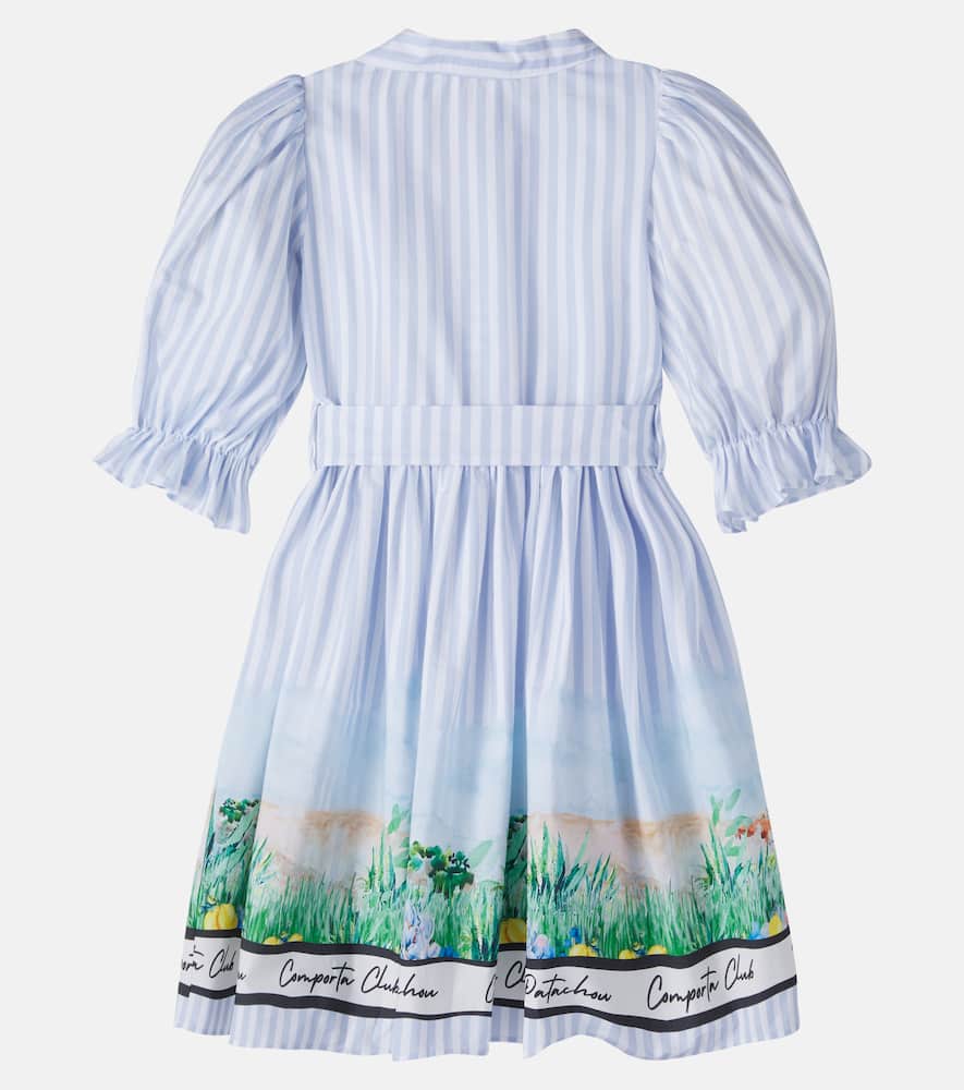 Striped cotton shirt dress
