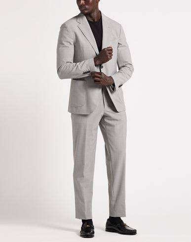 Man Suit Light grey Size 42 Polyester, Virgin Wool, Elastane
