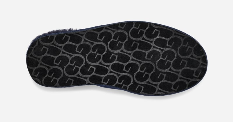 ® Men's Scuff Sheepskin Backless Slipper in Deep Ocean