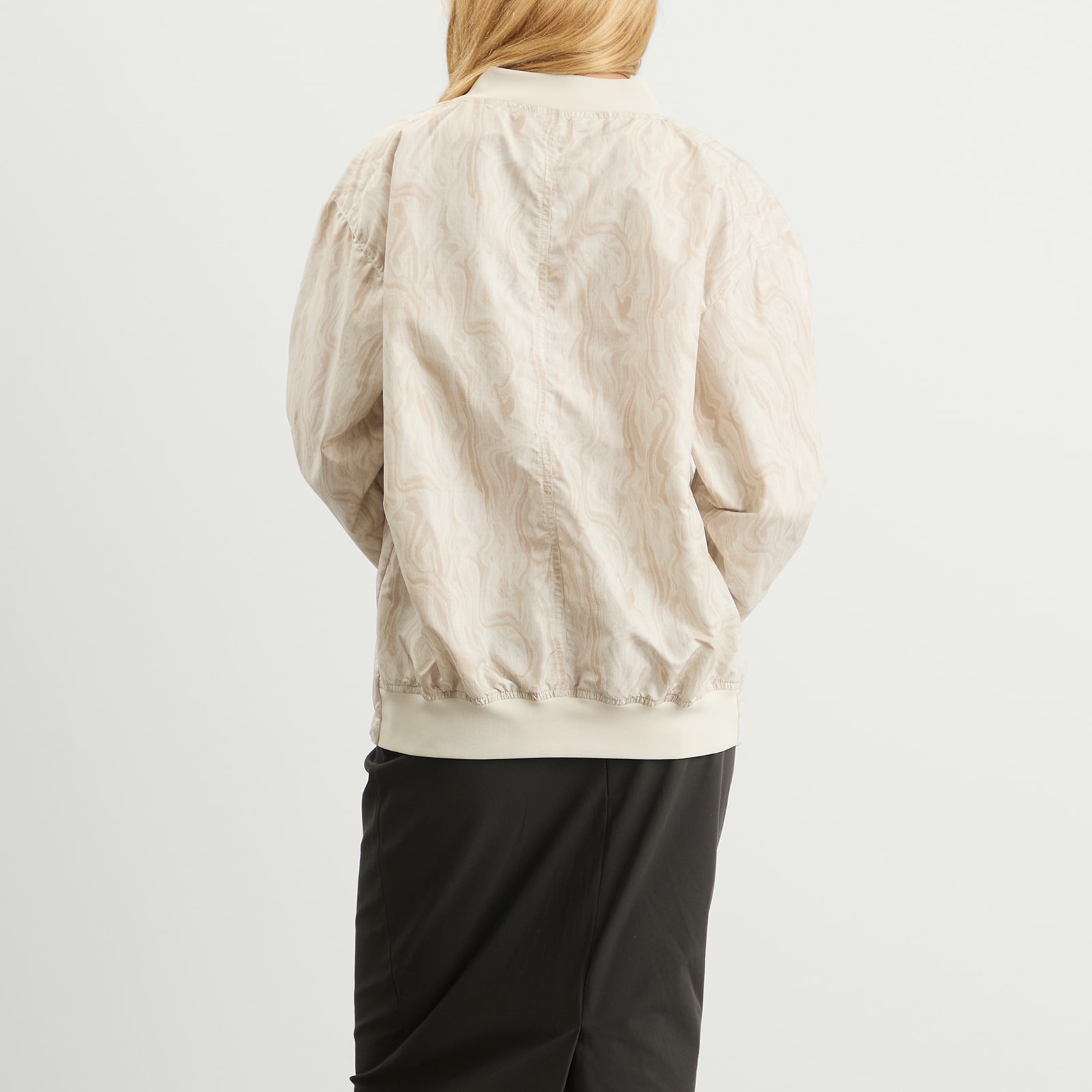 Women's V-Neck Ripstop Pullover in Off White