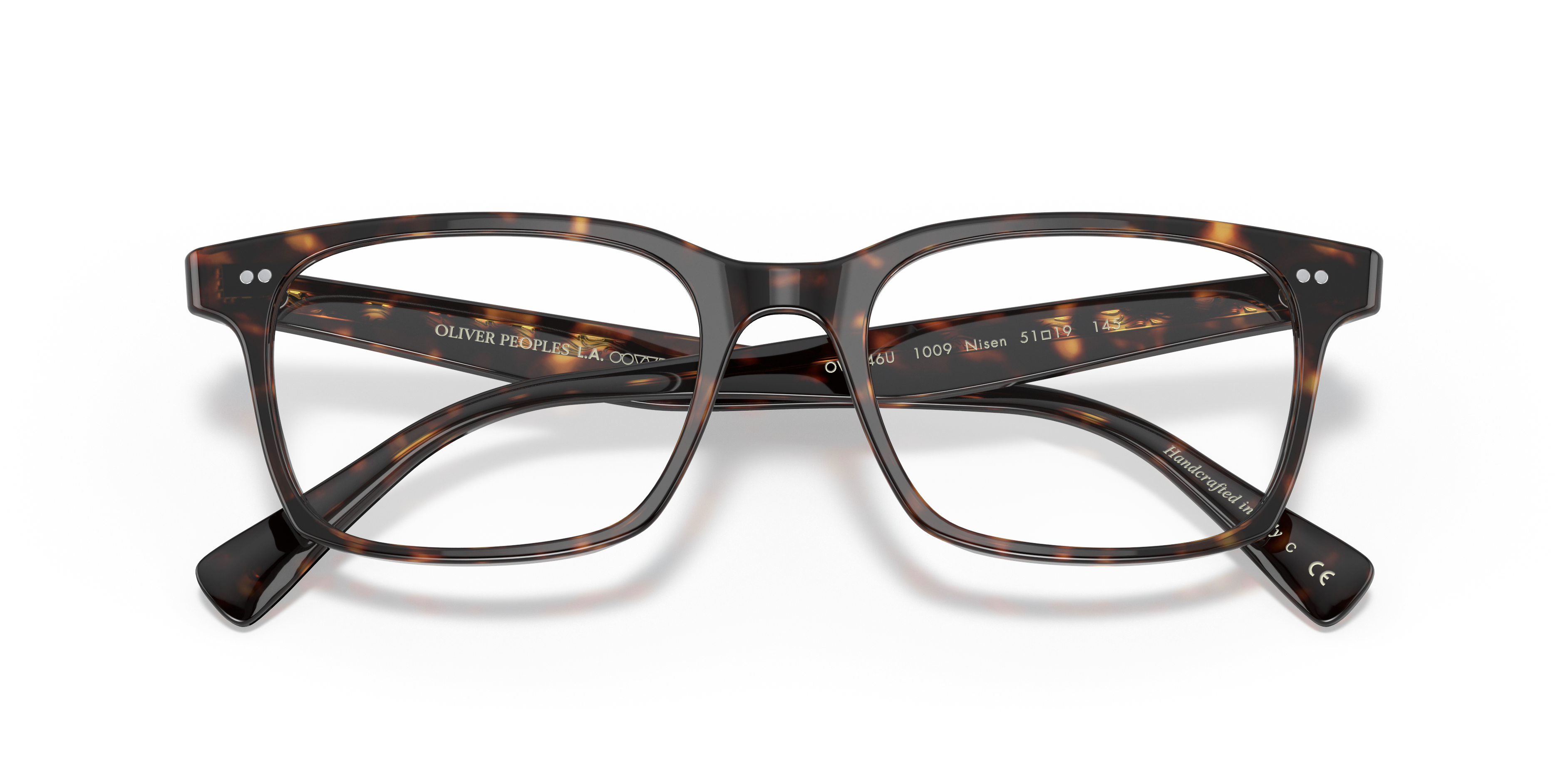 Oliver Peoples Herren Oliver Peoples OV5446U NISEN 1009 Optische Fassungen Acetat Schildkröte Transparent Quadratisch Norma