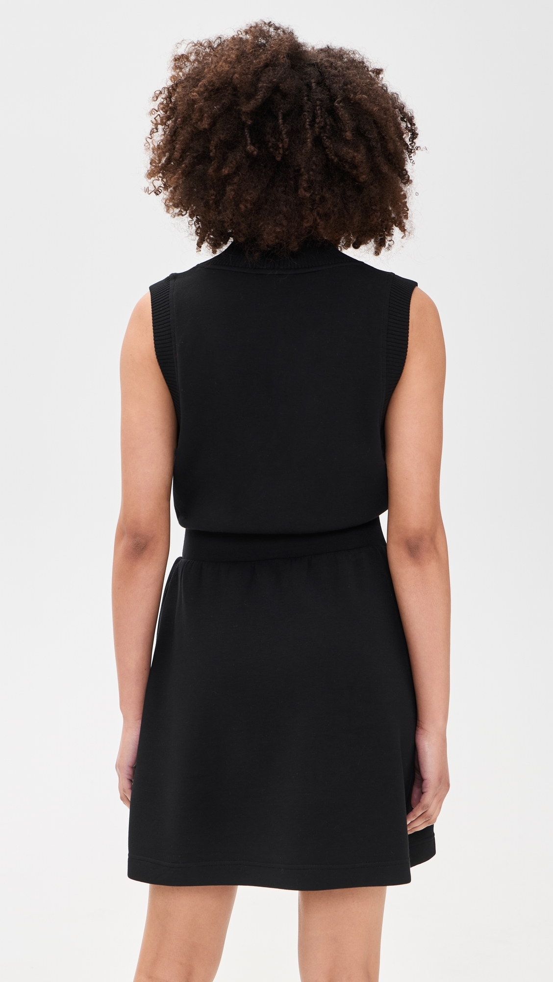 Polyanna Half Zip Dress Black