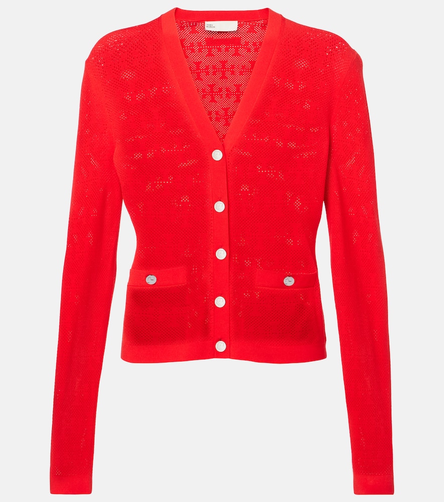 T Monogram jacquard cardigan