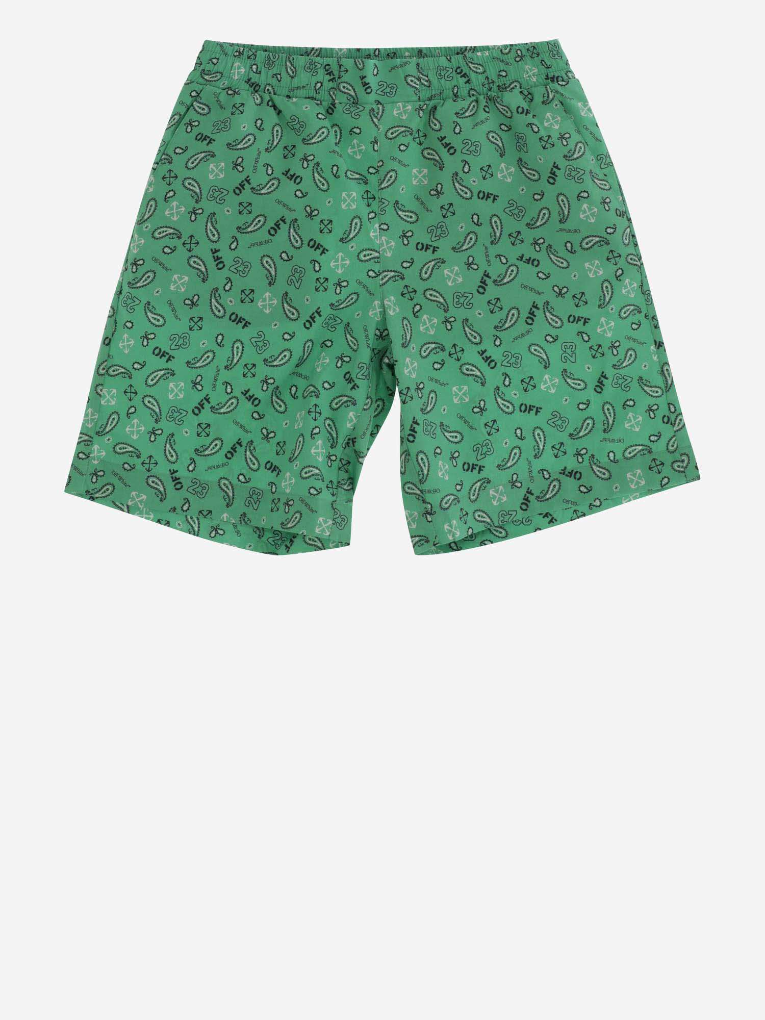 Bandana-print shorts - Green