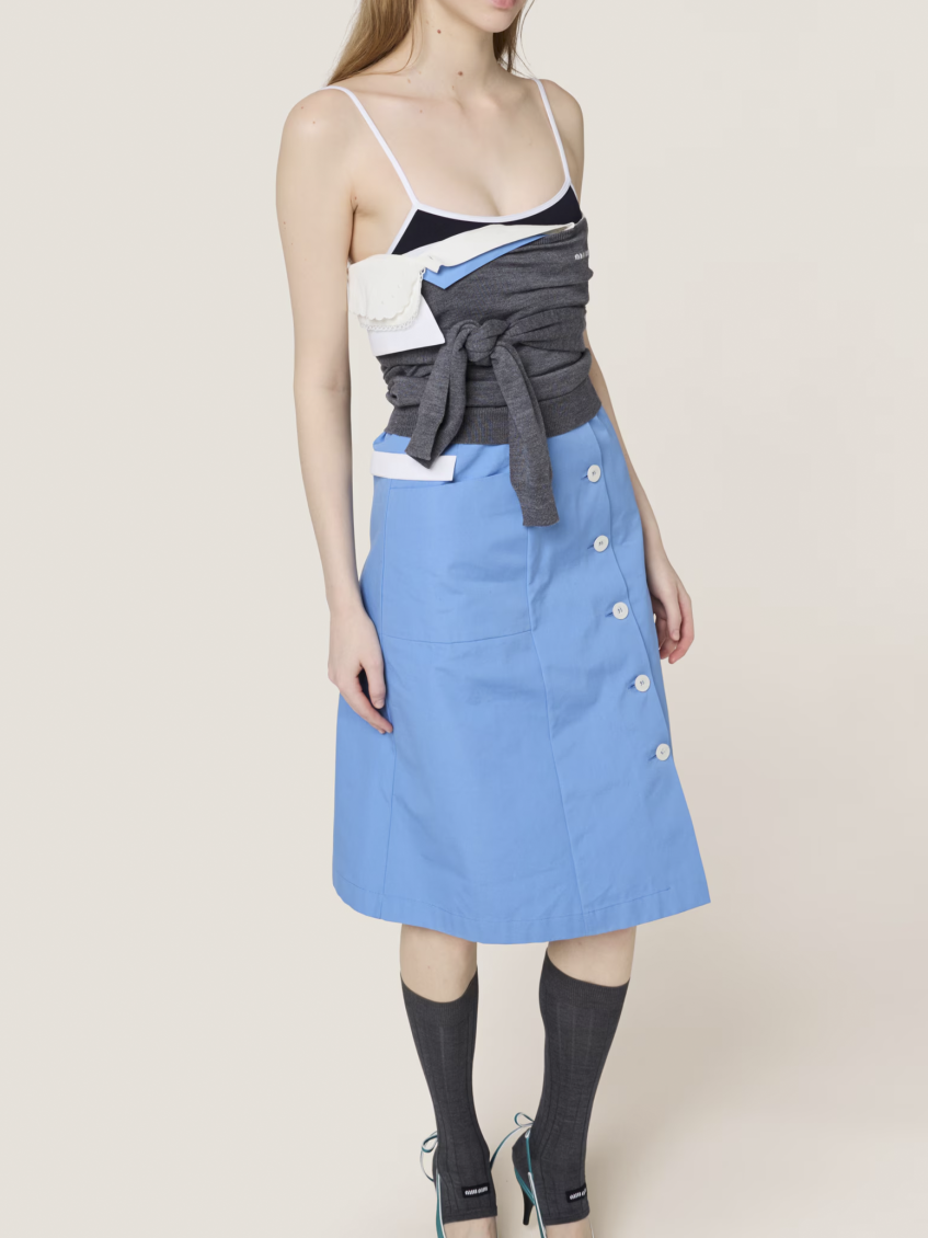Light Blue Deconstructed Mini Dress