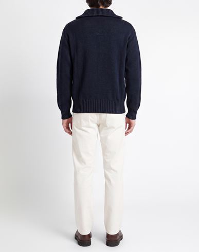 Man Turtleneck Midnight blue Size L Merino Wool, Acrylic