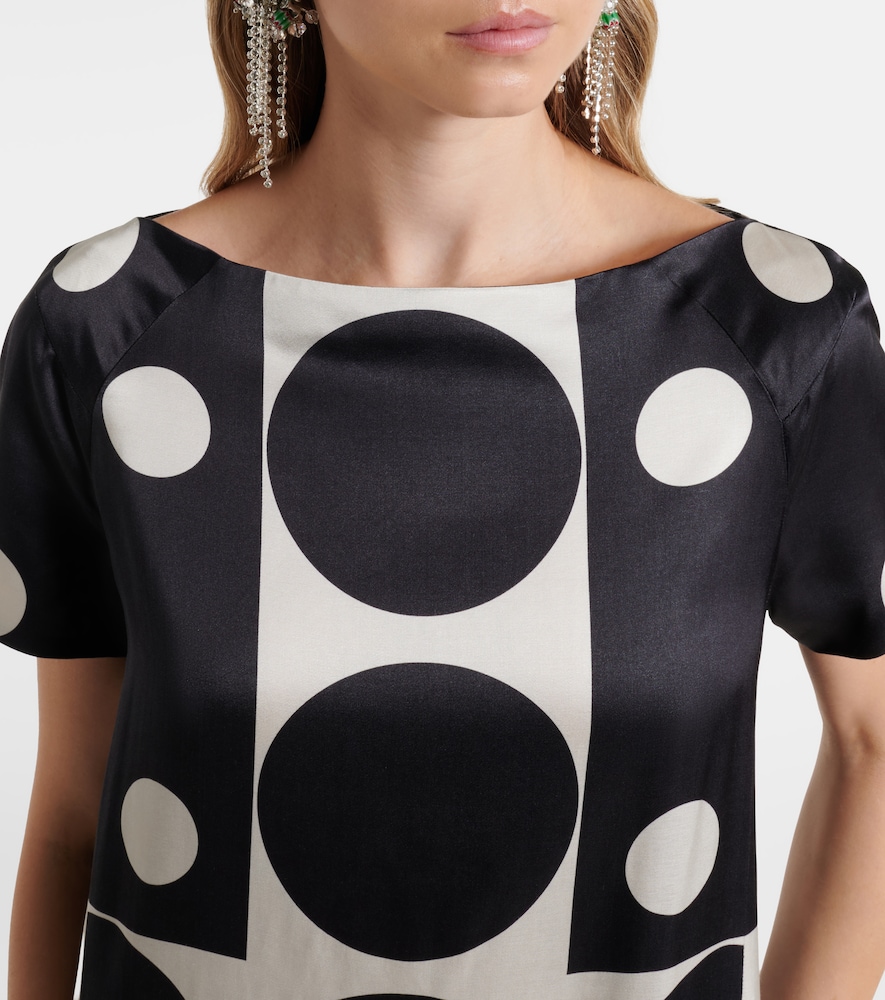 Polka-dot maxi dress