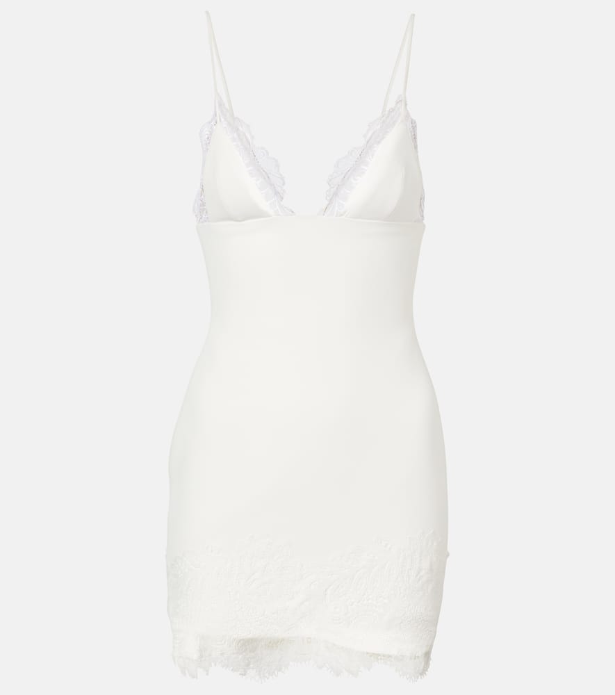 Lace-trimmed minidress