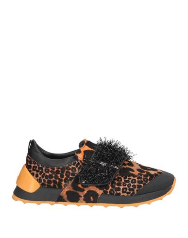 Woman Sneakers Marigold Size 6 Leather, Textile fibers