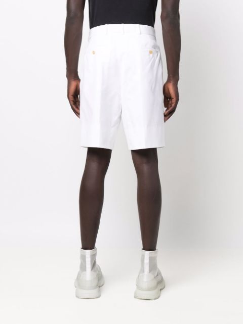 High-waisted straight-leg shorts