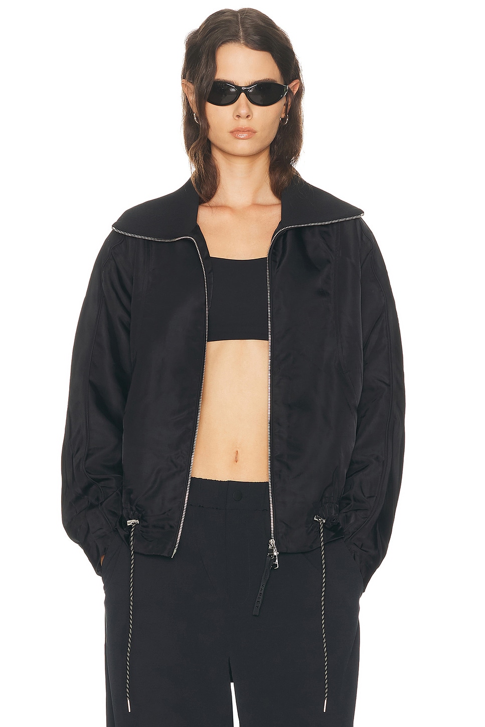 Varley Lotta Blouson Jacket in Black - Black. M also in L