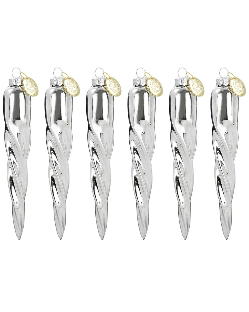 Holiday 4pc Icicle Ornament Set