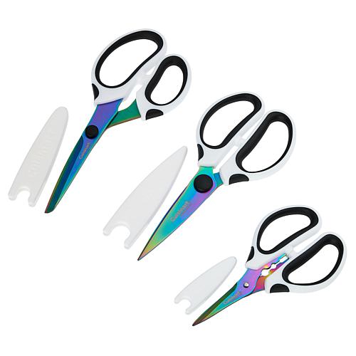 6-piece Iridescent Shear Set with Blade Guards