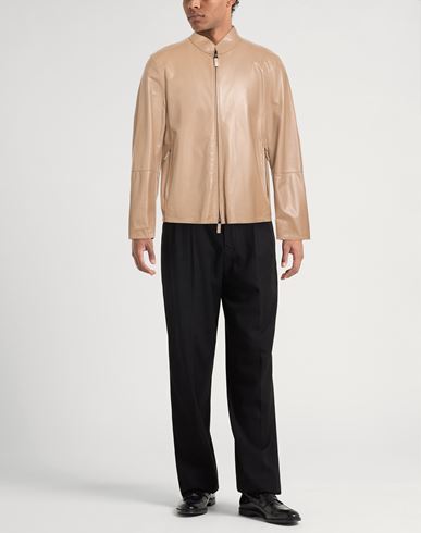 Man Jacket Camel Size 42 Lambskin