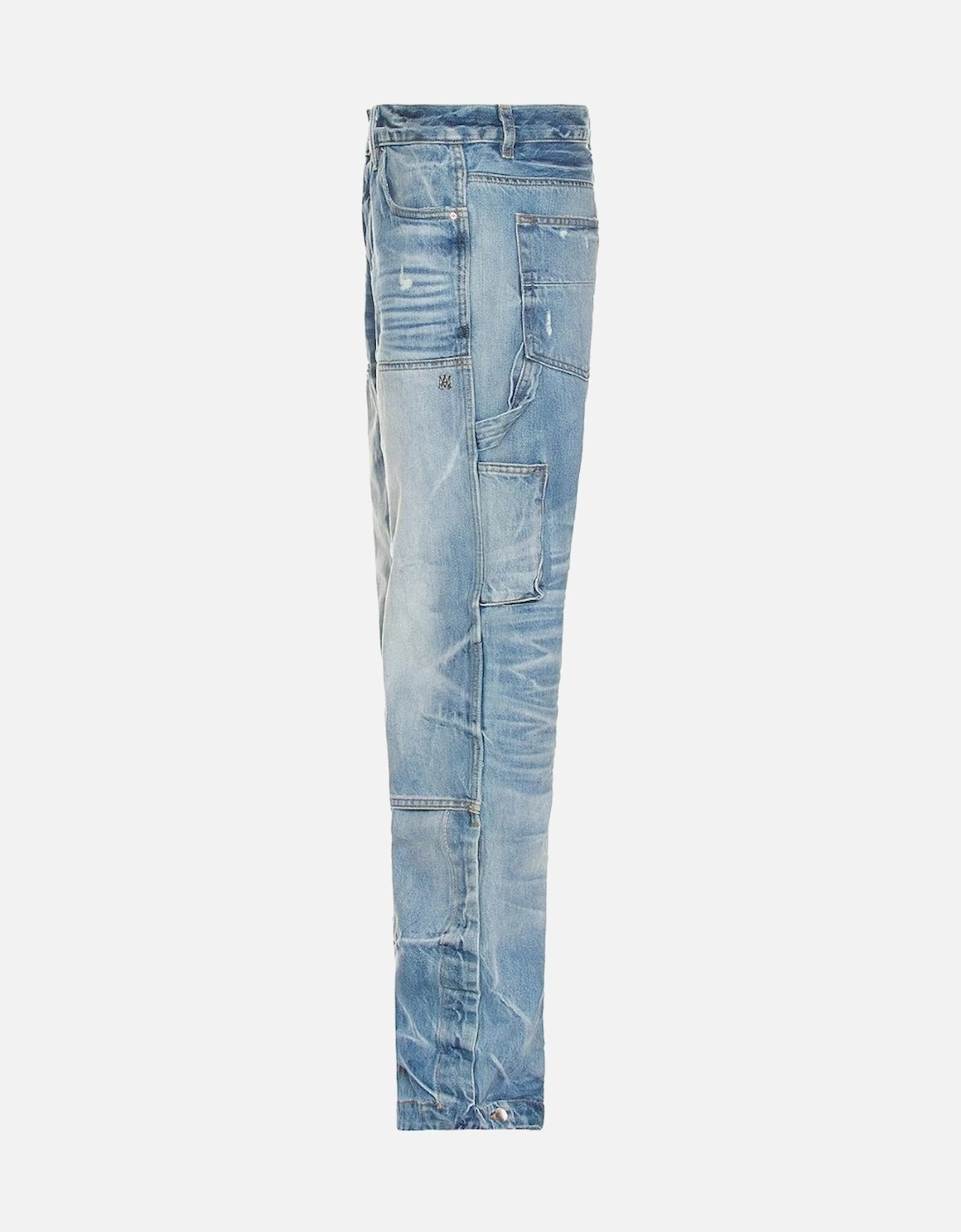 Men's Amiri Straight Fit Carpenter Faded Indigo Blue Jeans - Size: 32/31