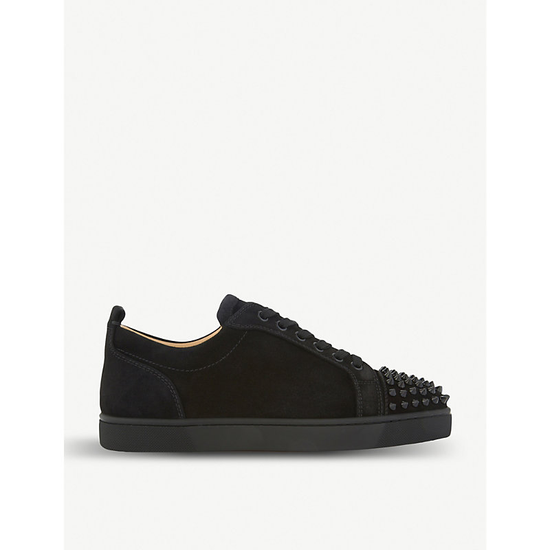 Mens Black/black Louis Junior Spikes Suede Trainers