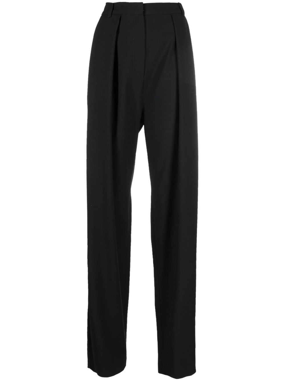 High-waisted tailored trousers - Black