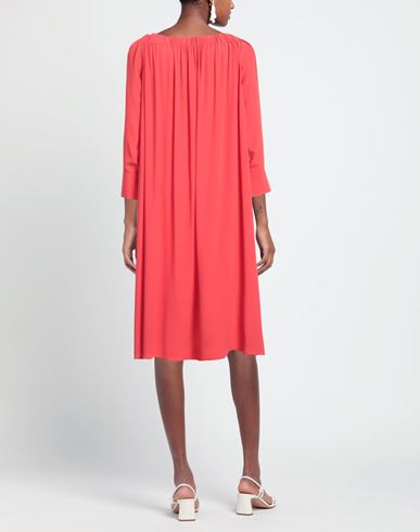 Jucca Woman Midi dress Tomato red Size 6 Acetate, Silk