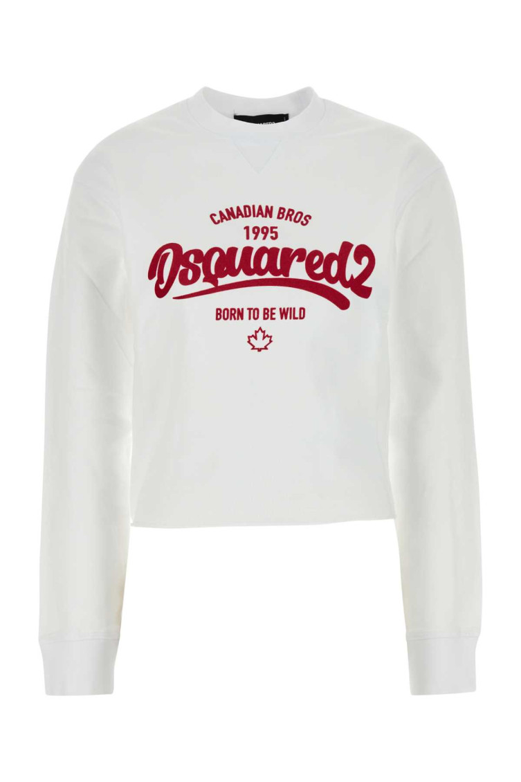 White Cotton Sweatshirt