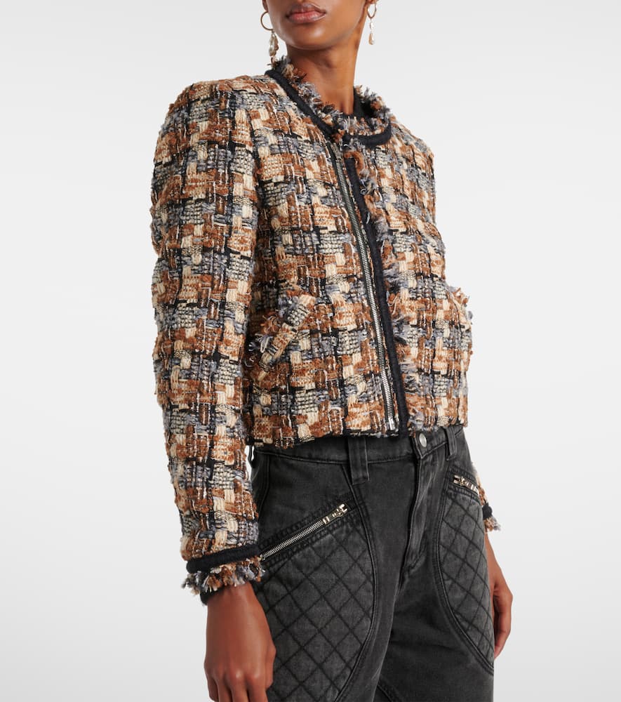 Kerry cropped wool-blend jacket
