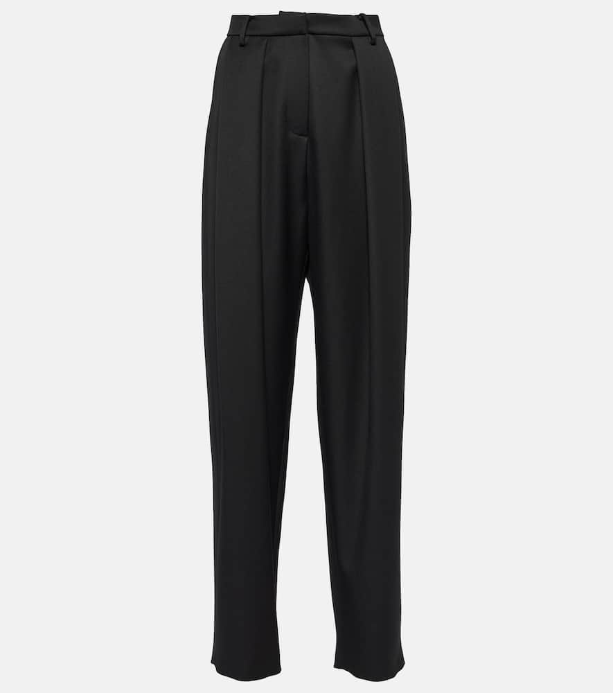 High-rise wool pants