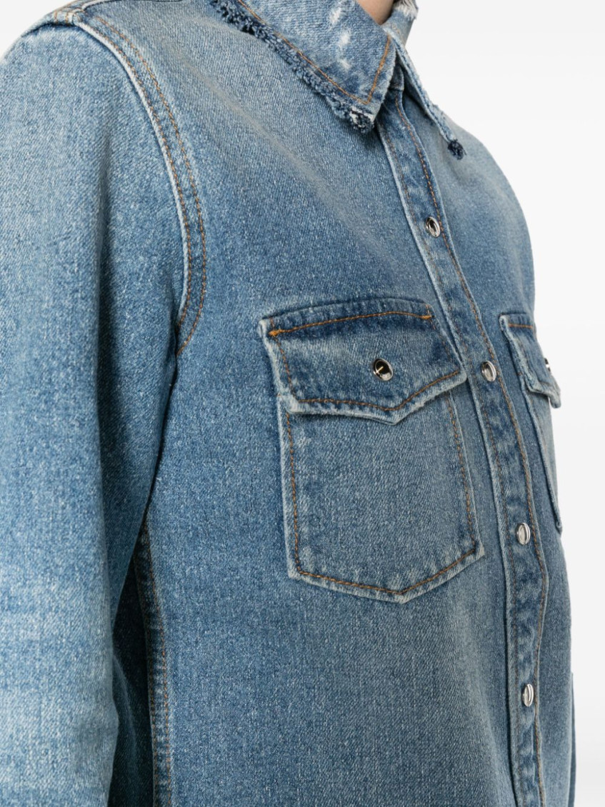 Frayed Edge Denim Shirt