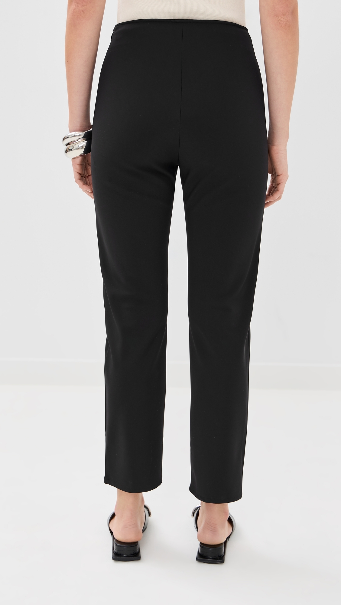 Cigarette Scruba Trousers Black