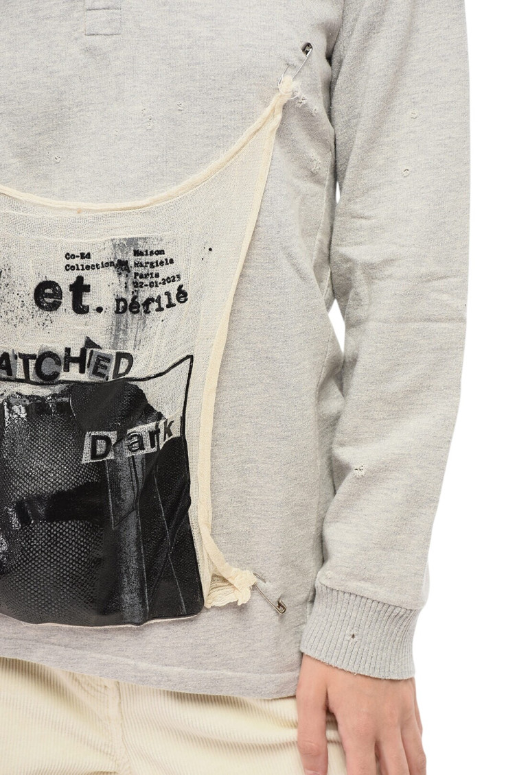 Grey Graphic Crew Neck Sweatshirt