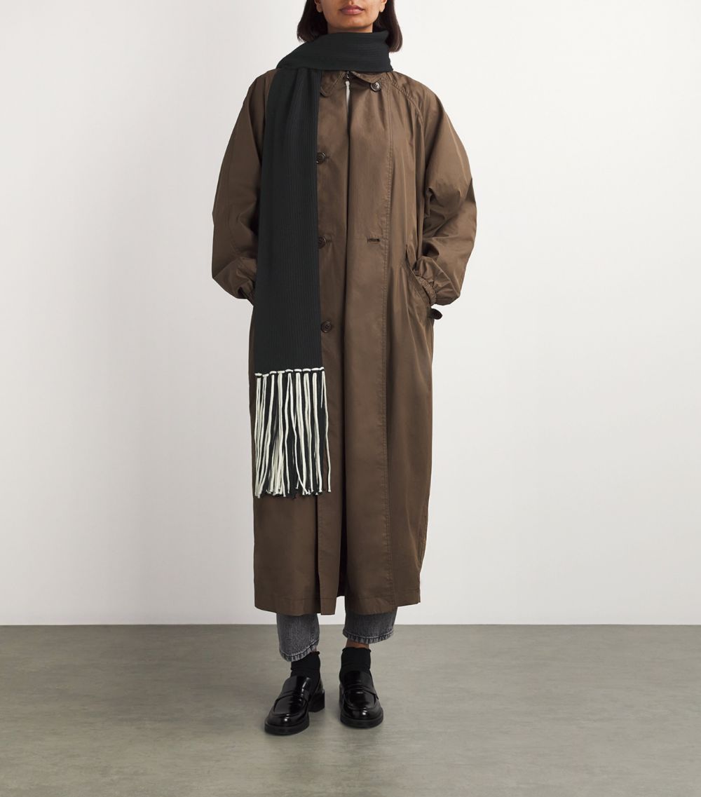 Wool-Cashmere Fringed Scarf