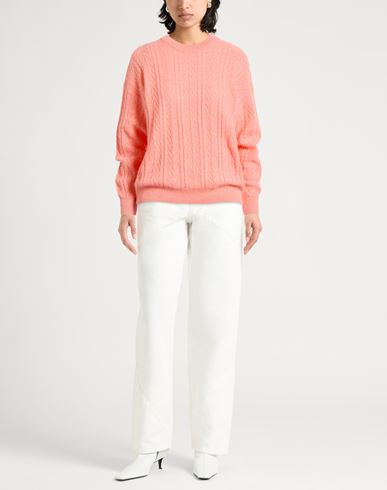 Woman Sweater Salmon pink Size 14 Baby alpaca wool, Polyamide, Virgin Wool