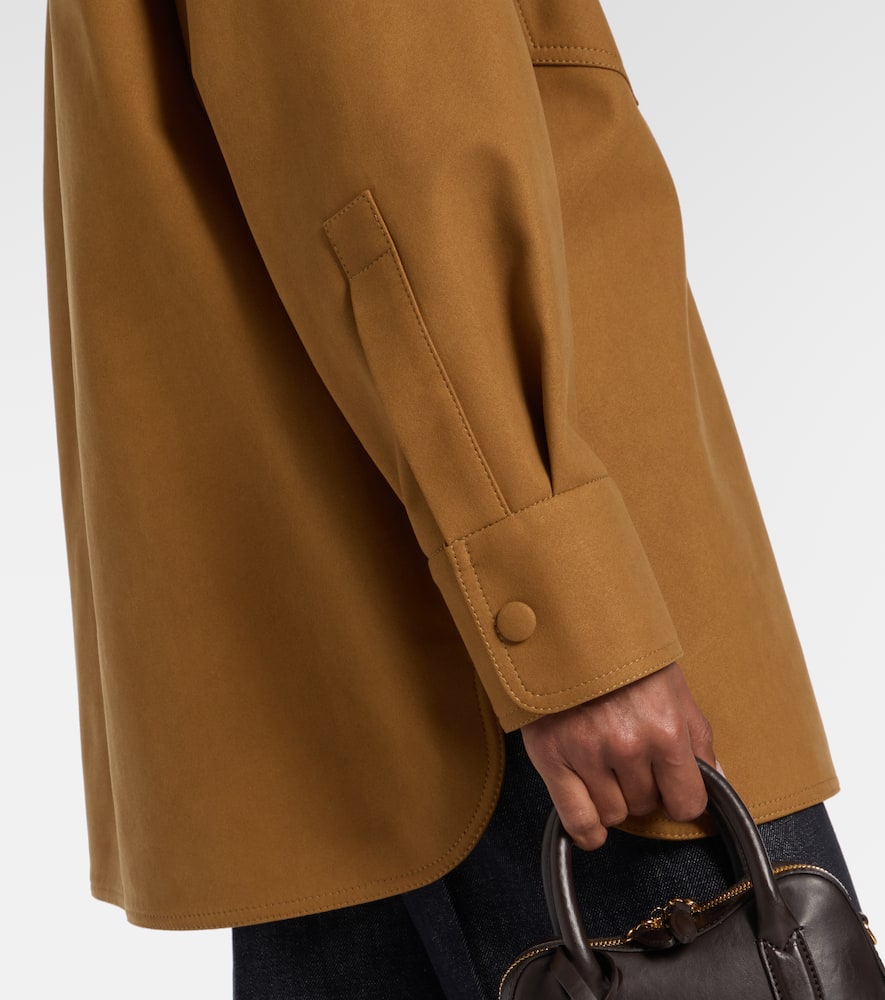 Faux suede overshirt