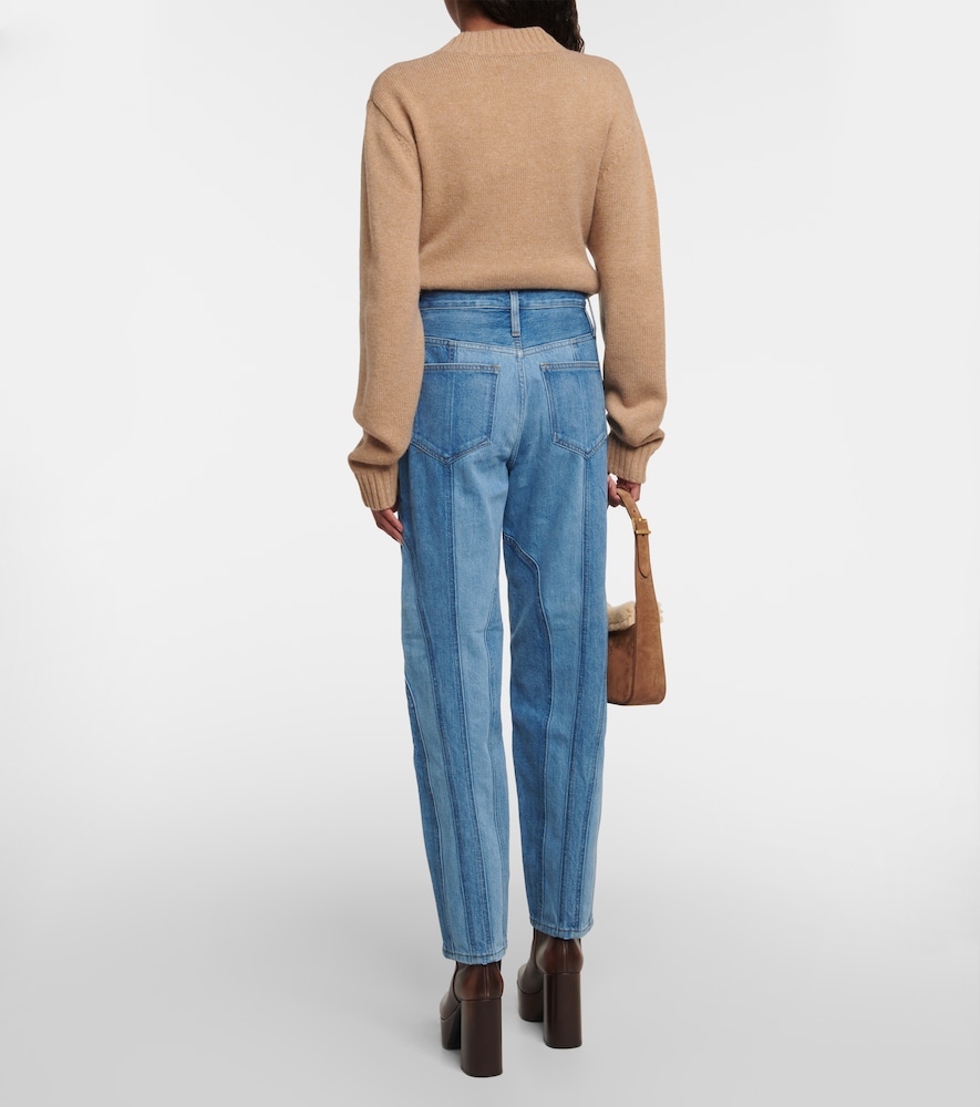Warped Stripe Barrel wide-leg jeans