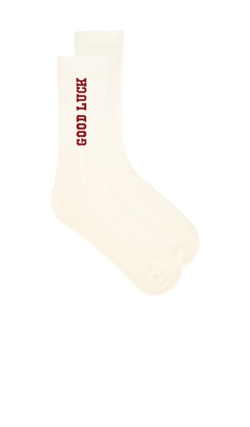 Darlin Good Luck Sock in White.  a