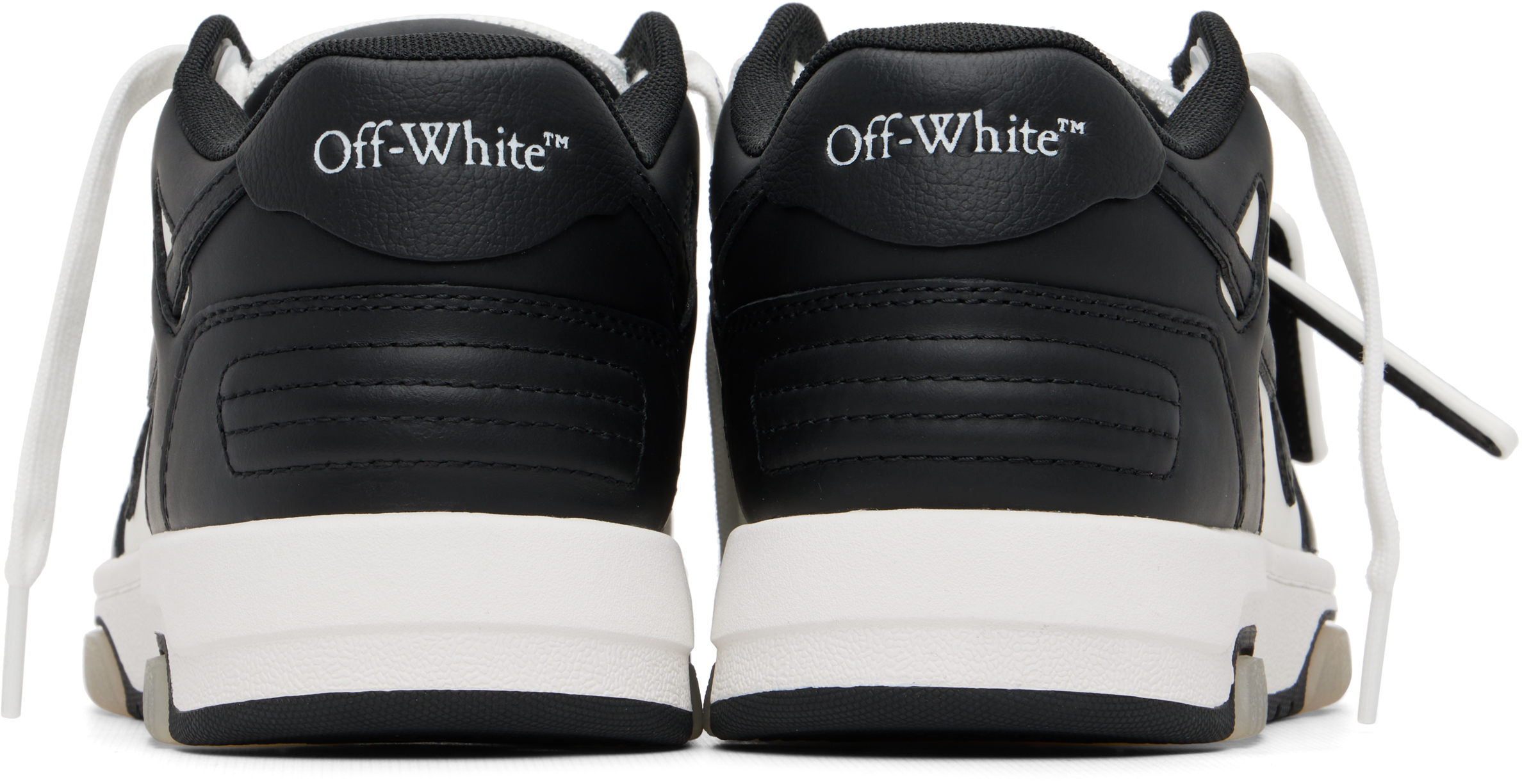 Black & White 'Out Of Office' Calf Leather Sneakers