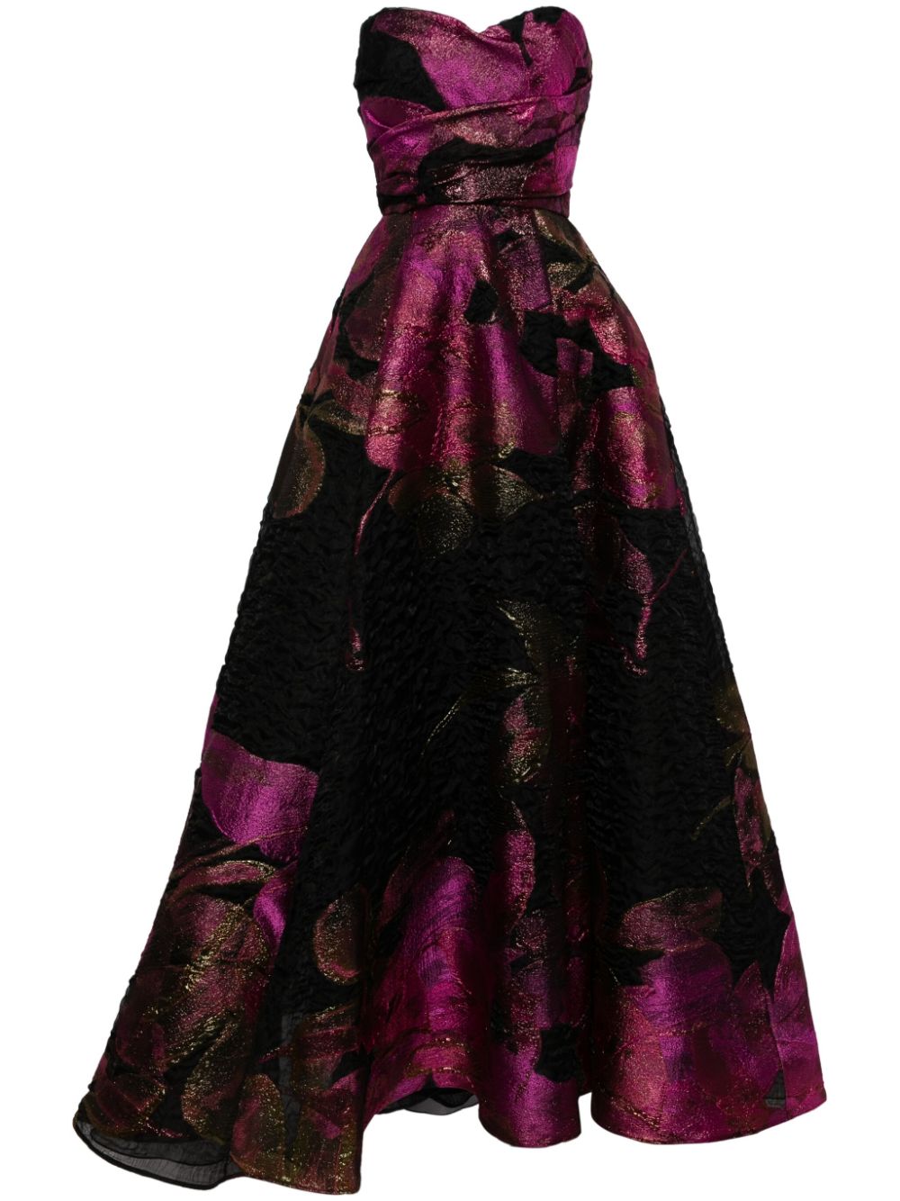 Strapless cloqué ball gown - Black
