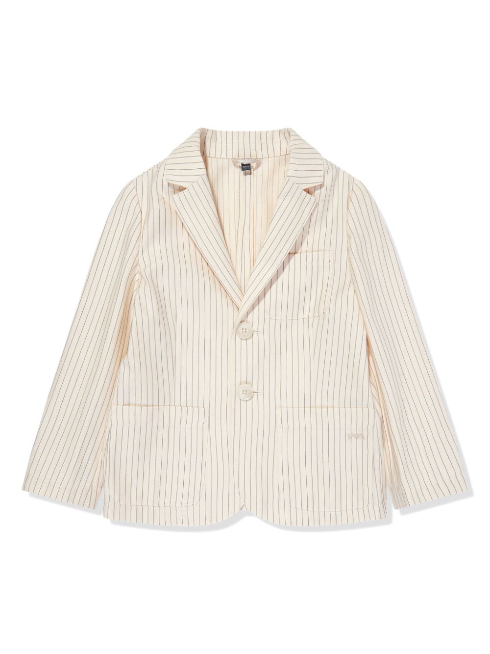 Striped single-breasted blazer - Neutrals