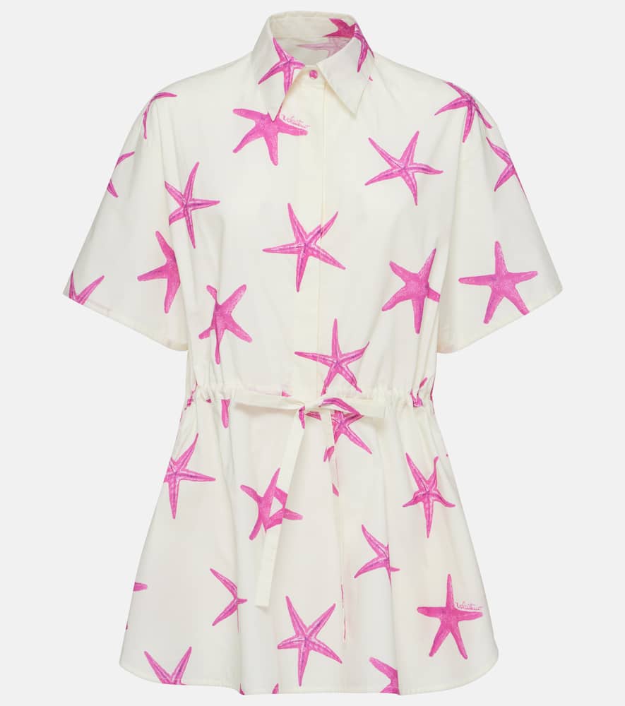 Printed cotton minidress