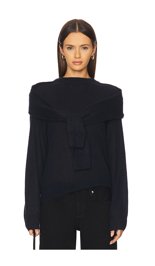 NAADAM Cloud Cashmere Layered Crewneck in Navy. XS also in L