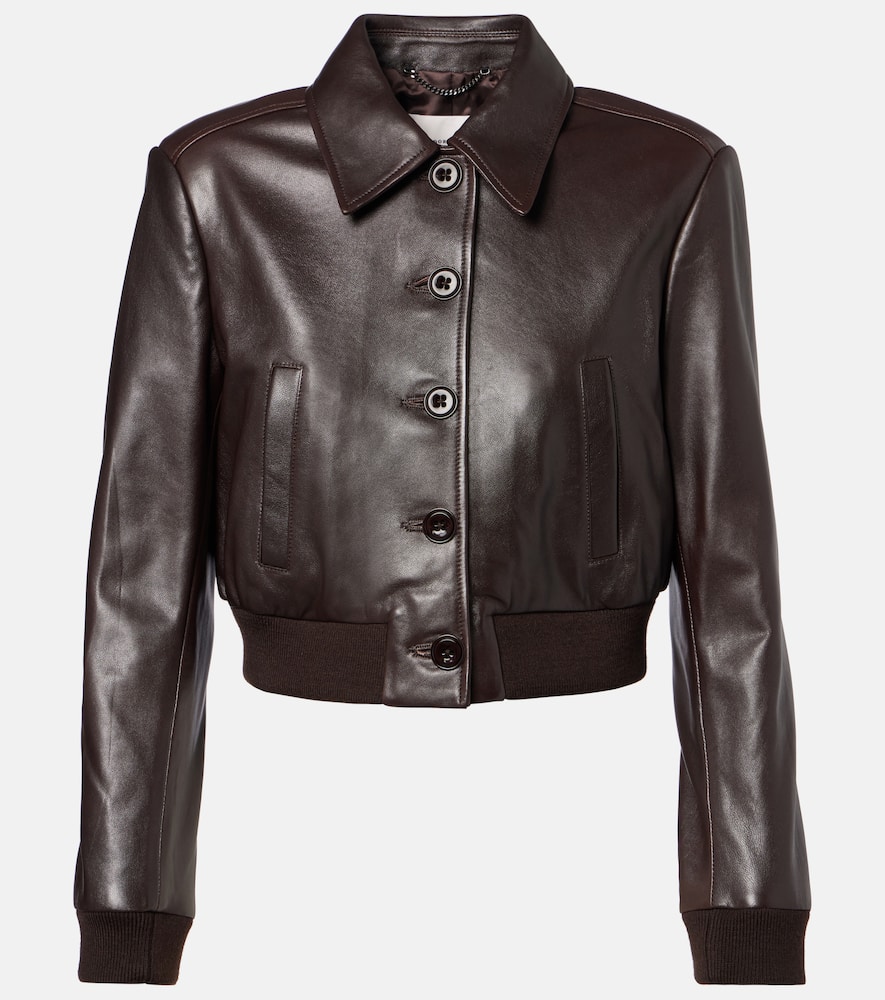 Sleek Statement cropped leather jacket